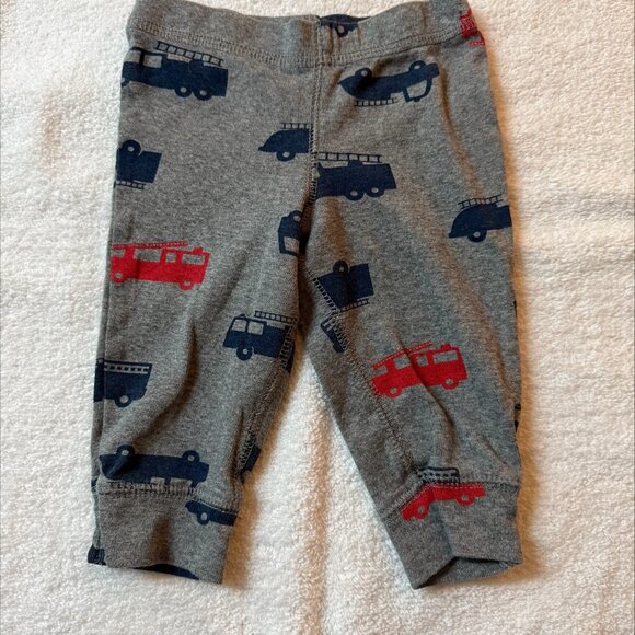 Carter's Boy's Pant Lot-2 Pair-Fire Trucks/Dinosaurs-6 months - Picture 2 of 4